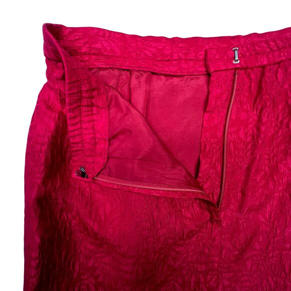 Richard Warren Vintage 80s Red Silk Suit Set 4 | Skirt Cherry-Coded Old Money - Picture 14 of 16